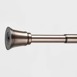 66"-120" Dual Mounted Indoor/Outdoor Tension Window Rod Light Gray - Threshold™