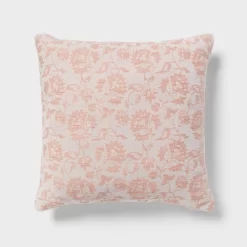 Woven Floral Decorative Pillow Euro - Threshold™ -Haven Home Store GUEST 9e49c51a f6ce 412f 9a90 58fb43dc4ebf