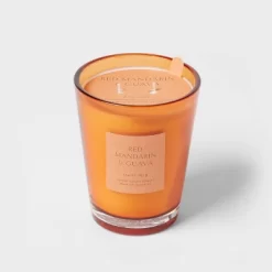 Colored Vase Glass With Dustcover Mandarin & Guava Candle Orange - Threshold™ -Haven Home Store GUEST 9f988ff2 f7e8 43cd b34a c5d7f14ae156