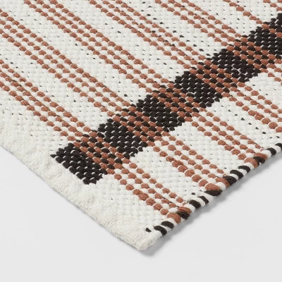20"x32" Modern Reversible Colorblock Striped Bath Rug - Threshold™ 2 20"x32" Modern Reversible Colorblock Striped Bath Rug - Threshold™ - Image 2