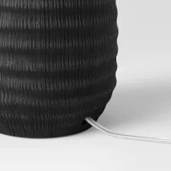 12.25"x5.25" Small Textured Ceramic Lamp Base Black - Threshold™: Chic Raised Design, ETL Listed -Haven Home Store GUEST a3bfca16 5ea4 4360 a59b e71f9d0dabfc