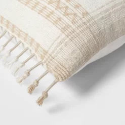 Square Woven Pattern Tassel Decorative Throw Pillow - Threshold™ -Haven Home Store GUEST a812858b ff99 42c1 a68e 3b9b2395cf25