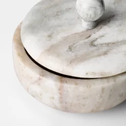5" Round Marble Box Natural - Threshold™ Designed With Studio McGee -Haven Home Store GUEST aac9742d 2c89 42a2 9e0c e033398249fd