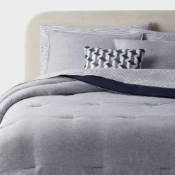 8pc Chambray Comforter And Sheet Set Indigo - Threshold™ -Haven Home Store GUEST aca7688a e65b 40f3 8694 756afa81208e