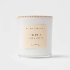 Wood Lidded Glass Wellness Energy Candle - Threshold™ -Haven Home Store GUEST b1385504 d8eb 4b93 b3e4 e6e38f735878