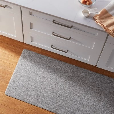 60" X 20" Basketweave Comfort Runner Mat Gray - Threshold™ 1 60" X 20" Basketweave Comfort Runner Mat Gray - Threshold™