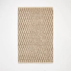 Checkered Stripe Rug Brown - Threshold™ Designed With Studio McGee -Haven Home Store GUEST b2864ce6 6869 48dc 80bf 0c1c5704bc0f