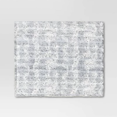 Tipped Snow Leopard Faux Fur Reversible Throw Blanket - Threshold™ 2 Tipped Snow Leopard Faux Fur Reversible Throw Blanket - Threshold™ - Image 2