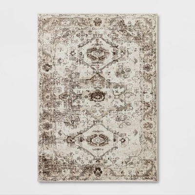 Stanfield Companion Distressed Scroll Area Rug Cream - Threshold™ 6 Stanfield Companion Distressed Scroll Area Rug Cream - Threshold™ - Image 6