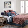 8pc Printed Paisley With Border Comforter Bedding Set Rose/Blue - Threshold™