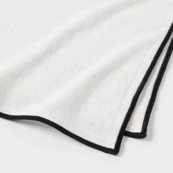 Luxe Border Stitch Towel Black/White - Threshold™ -Haven Home Store GUEST bc559fc6 9798 4d7f ba7b f19b7401b6c7