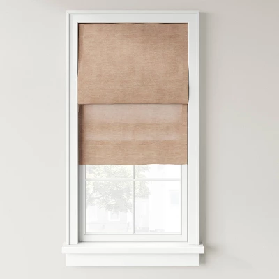 1pc Light Filtering Cordless Jute-Like Roman Window Shade Dark Natural - Threshold™ 3 1pc Light Filtering Cordless Jute-Like Roman Window Shade Dark Natural - Threshold™ - Image 3