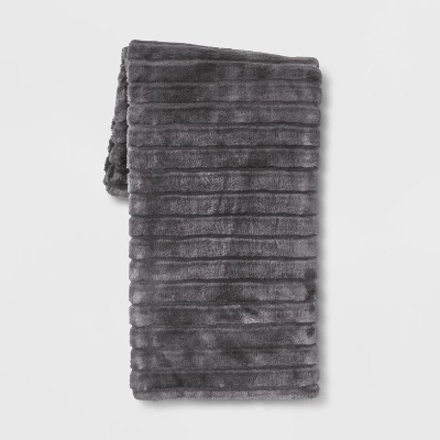 Textured Faux Fur Reversible Throw Blanket - Threshold™ 7 Textured Faux Fur Reversible Throw Blanket - Threshold™ - Image 7