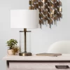 Fillable Accent With USB Table Lamp Brass - Threshold