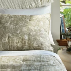 Standard Floral Print Trad Cotton Voile Lofty Quilt Sham Green - Threshold™ 7 Standard Floral Print Trad Cotton Voile Lofty Quilt Sham Green - Threshold™ -Haven Home Store GUEST bf71adc4 05df 450f bbec e4fe8094f052