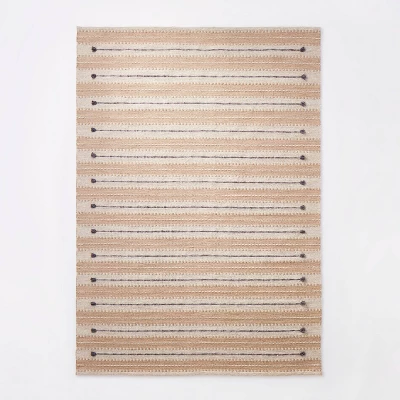 Striped/Clipped Yarn Rug Beige - Threshold™ Designed With Studio McGee 4 Striped/Clipped Yarn Rug Beige - Threshold™ Designed With Studio McGee - Image 4