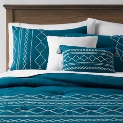 5pc Diamond Stitch Comforter Bedding Set Dark Teal Blue - Threshold™ -Haven Home Store GUEST c1b501c1 de8b 43d3 8186 af16ee2cbb48