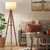Tripod Floor Lamp With Shelf Brown Wood - Threshold™