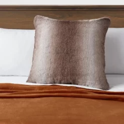 Neutral Faux Fur Throw Pillow - Threshold™
