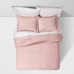 Family Friendly Duvet Cover & Sham Set Chambray - Threshold™