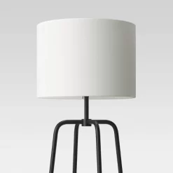 20" Etagere Power Source Shelf Floor Lamp Black Metal/Wood - Threshold™: USB Port, Modern Design -Haven Home Store GUEST c6a9bf96 de64 48a1 9080 b57dd51665a5