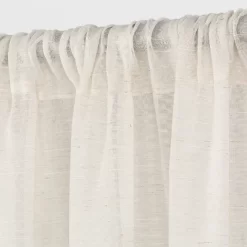 1pc 54"x84" Sheer Linen Window Curtain Panel Natural Linen - Threshold™