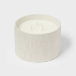 Textured Straight Side Ceramic Vanilla Pumpkin Candle White - Threshold™ -Haven Home Store GUEST c83f7ca8 e5f6 4819 98d2 08162f587614