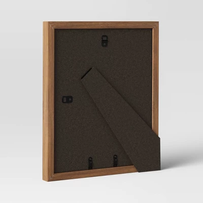 10.95" X 8.94" Matted To 4" X 4" Mid Tone Wood Single Image Frame Brown - Threshold™ 3 10.95" X 8.94" Matted To 4" X 4" Mid Tone Wood Single Image Frame Brown - Threshold™ - Image 3