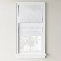 1pc Light Filtering Cordless Linen Blend Roman Window Shade White - Threshold™ -Haven Home Store GUEST ca9af90b 3fbc 430c 9c24 92906f3fc34a