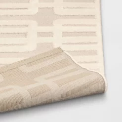 5'x7' High Low Geo Area Rug Ivory - Threshold™ -Haven Home Store GUEST cf32db0d 719d 47eb 87d0 8a5229916cb6
