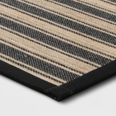 Vintage Striped Rug Black/Brown - Threshold™ 2 Vintage Striped Rug Black/Brown - Threshold™ - Image 2