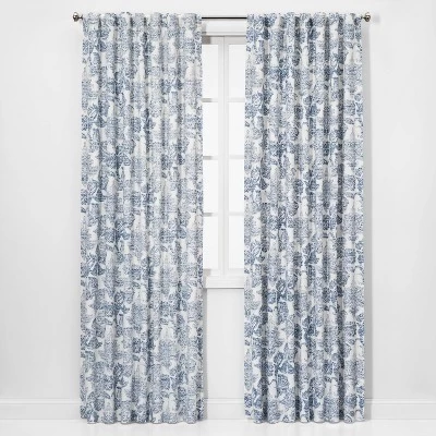 1pc Light Filtering Charade Floral Window Curtain Panel - Threshold™ 1 1pc Light Filtering Charade Floral Window Curtain Panel - Threshold™
