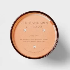 Colored Vase Glass With Dustcover Mandarin & Guava Candle Orange - Threshold™ -Haven Home Store GUEST d3b0111f a038 45b0 94b7 4c6c85a435e3