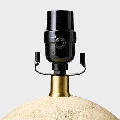 Round Faux Wood Lamp Base Brown - Threshold™ Designed With Studio McGee 3 Round Faux Wood Lamp Base Brown - Threshold™ Designed With Studio McGee - Image 3