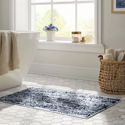 20"x32" Spacedye Striped Bath Rug - Threshold™ 1 20"x32" Spacedye Striped Bath Rug - Threshold™
