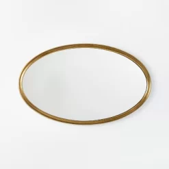 Cast Oval Decorative Wall Mirror Gold - Threshold™ Designed With Studio McGee
