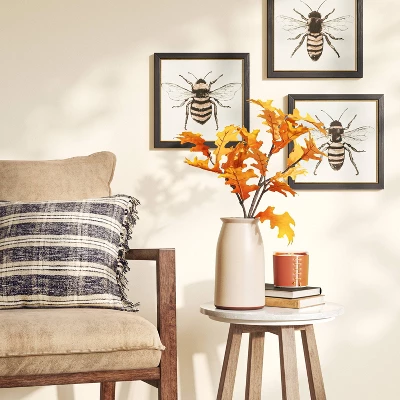 (3pk) 12" X 12" Bees Framed Wall Canvases - Threshold™ 1 (3pk) 12" X 12" Bees Framed Wall Canvases - Threshold™