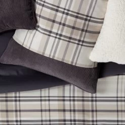 8pc Plaid With Corduroy Comforter Bedding Set Gray/Taupe - Threshold™ -Haven Home Store GUEST dd62e888 3bd5 41f9 9388 eb84a69796ab