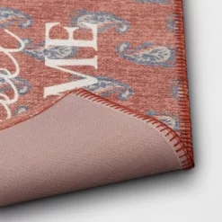 1'8"x2'10" Washable 'Home Sweet Home' Paisley Accent Rug Red - Threshold™ 5 1'8"x2'10" Washable 'Home Sweet Home' Paisley Accent Rug Red - Threshold™ -Haven Home Store GUEST de5a0185 8535 439e b19b 08e535a4853c