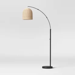 Addison Arc Floor Lamp With Natural Rattan Shade - Threshold™ -Haven Home Store GUEST def3b8d0 e0d8 407e b0a8 1eae9fcd8ed9