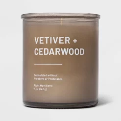 Glass Jar Vetiver And Cedarwood Candle Brown - Threshold™ -Haven Home Store GUEST dfa4fefe 0ef4 4373 802b 4787eff784da