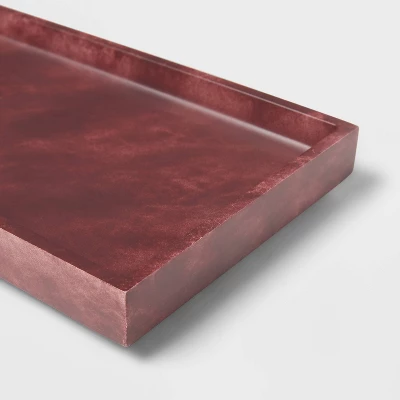 Luxe Faux Marble Bath Tray Wine - Threshold™ 3 Luxe Faux Marble Bath Tray Wine - Threshold™ - Image 3