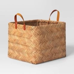 Herringbone Weave Cube Basket - Threshold™ 6 Herringbone Weave Cube Basket - Threshold™ -Haven Home Store GUEST e49d4917 8820 45a4 ac03 1f35341ba970