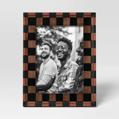 5"x7" Checkered Table Picture Frame - Threshold™ 2 5"x7" Checkered Table Picture Frame - Threshold™ - Image 2