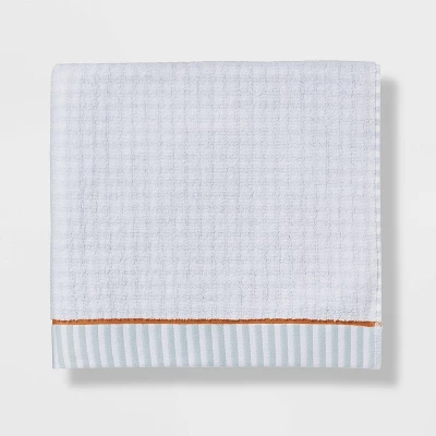 Traditional Gingham Plaid Towel Blue - Threshold™ 2 Traditional Gingham Plaid Towel Blue - Threshold™ - Image 2