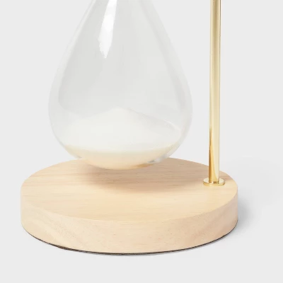 Decorative Hourglass With Rubber Wood Stand Natural Wood - Threshold™: Indoor Sand Timer Decorative Object 2 Decorative Hourglass With Rubber Wood Stand Natural Wood - Threshold™: Indoor Sand Timer Decorative Object - Image 2