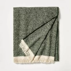 Herringbone Frayed Edges Throw Blanket - Threshold™ Designed With Studio McGee -Haven Home Store GUEST e87e4b7c aac5 4211 a82d df91d6572638