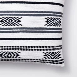 Oversized Oblong Woven Stripe Decorative Throw Pillow Ivory/Slate Blue - Threshold™ Designed With Studio McGee