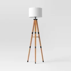 Tripod Floor Lamp With Shelf Brown Wood - Threshold™ -Haven Home Store GUEST ea3ba26a 585d 476c be10 3b33e5b59195