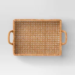 18" Rattan Cane Serving Tray - Threshold™ -Haven Home Store GUEST ed91ded4 b087 47e8 adac 674bae1decdf